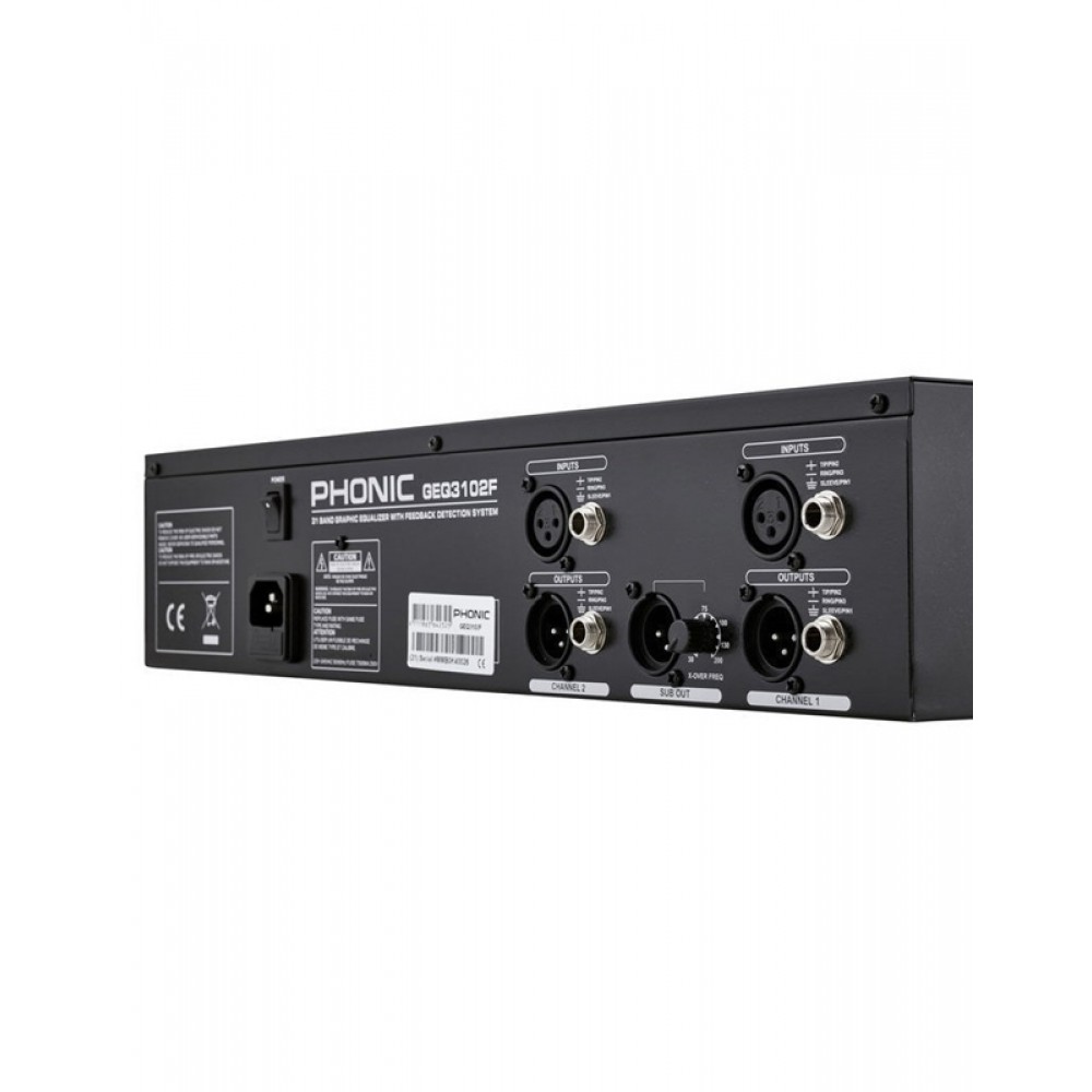 PHONIC GEQ-3102F Αναλογικό Equalizer 2 x 31 περιοχών