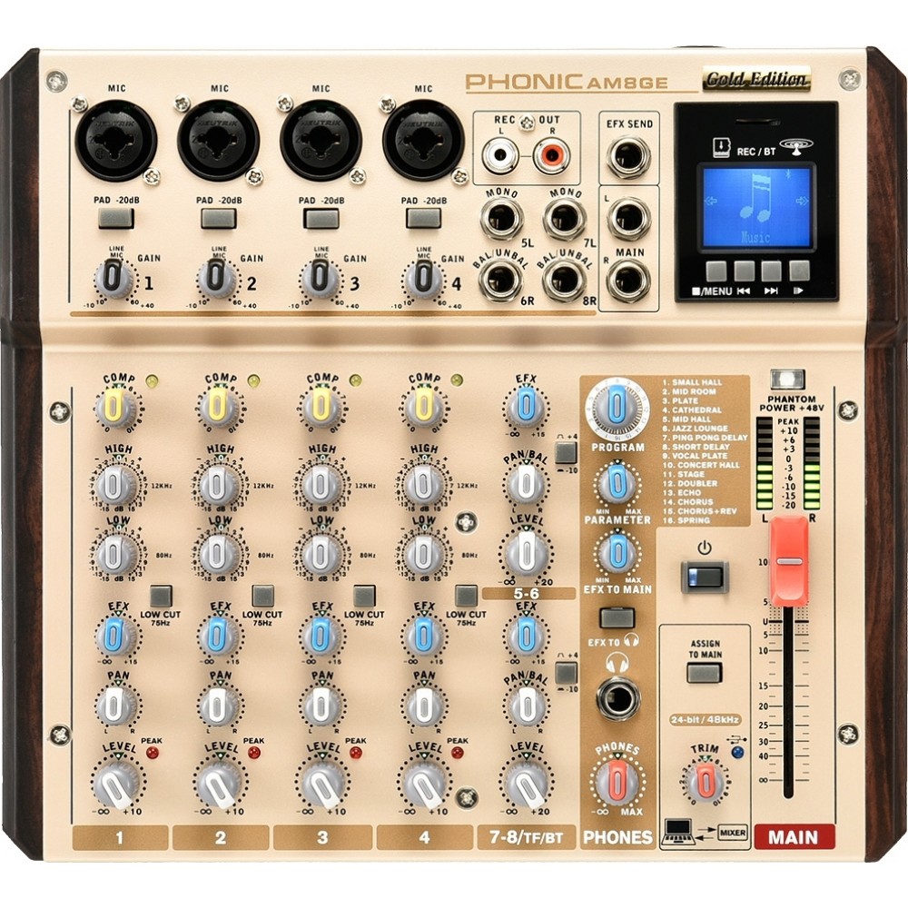 PHONIC AM-8GE Αναλογική Κονσόλα PHONIC AM-8GE Αναλογική Κονσόλα