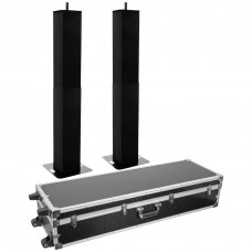 PLUGGER TOT 200R BK SET | Set Βάσεις Ρυθμιζόμενου Ύψους για Κινούμενη Κεφαλή/Ηχείο, Μαύρη Λύκρα, 106-195cm σε Flightcase