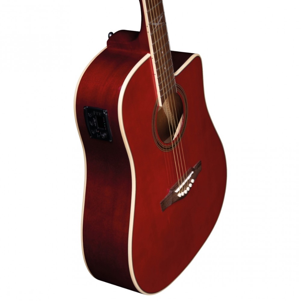 NXTD100CE SEETHROUGH RED EKO GUITARS