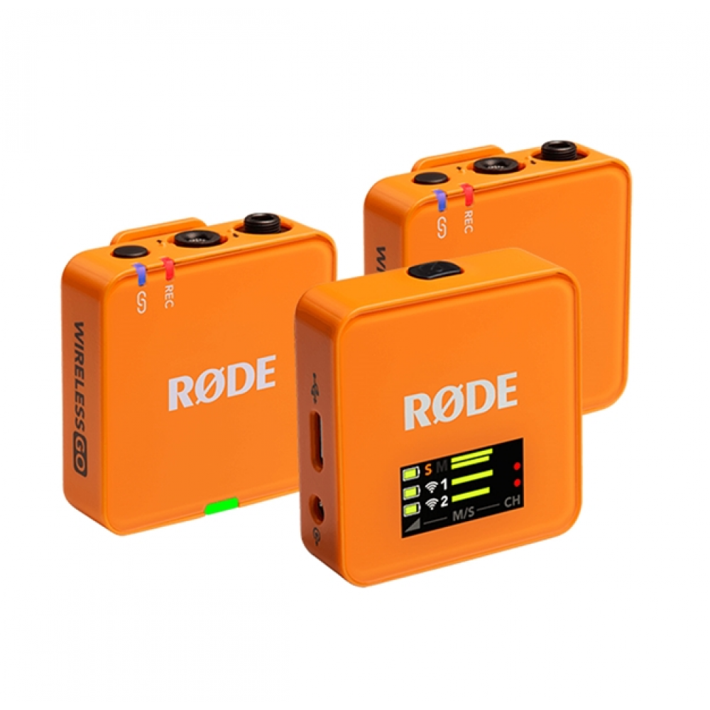 RODE Wireless GO 3RD GEN Orange Ασύρματο Μικρόφωνο Πέτου (Σετ)