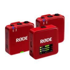 RODE Wireless GO 3RD GEN Red Ασύρματο Μικρόφωνο Πέτου (Σετ)