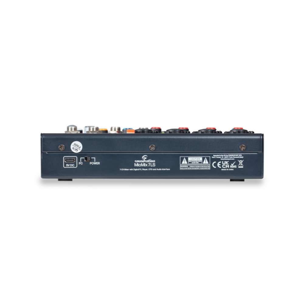 SOUNDSATION MIOMIX 7LS | Κονσόλα Μίξης Ήχου 7 Kαναλιών με OTG, Bluetooth, USB, Εφφέ & Audio Interface