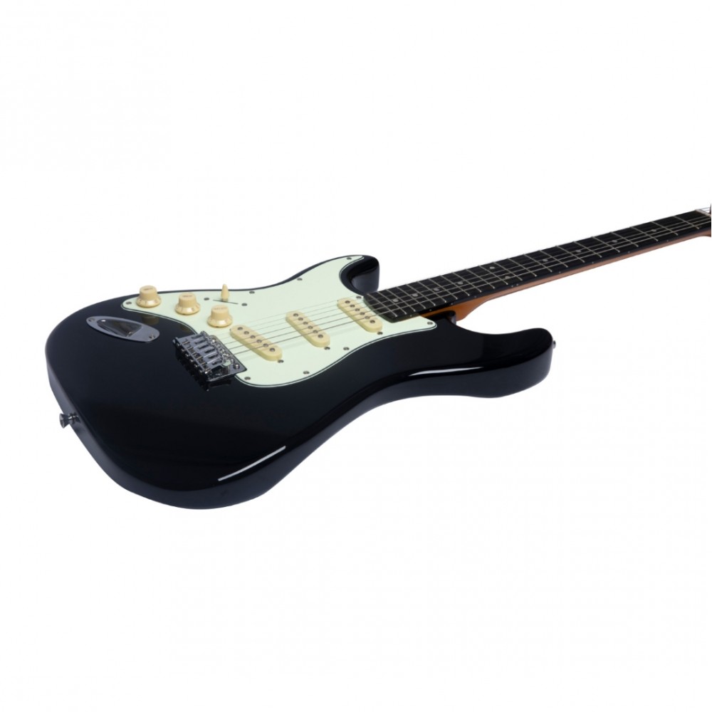 EKO GUITARS ST300 LH BLACK | Αριστερόχειρη Ηλεκτρική Κιθάρα Τύπου Stratocaster, Μαύρη