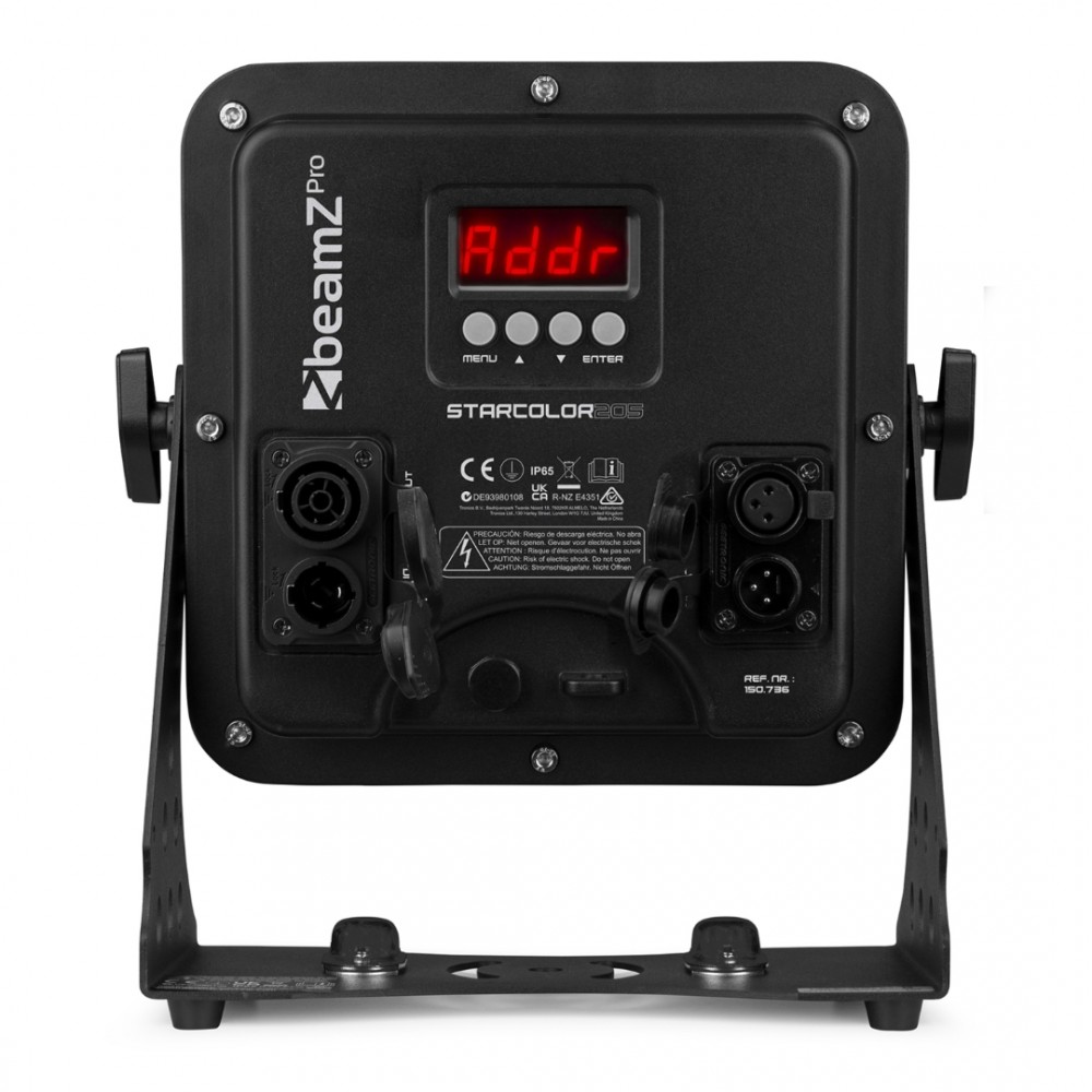 BeamZPro STARCOLOR205 | Led Flood Light 24x10W, IP65,RGBA, 15°x38°