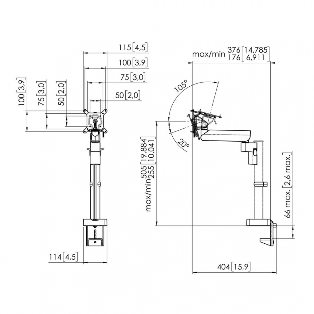 Vogel's MOMO 2127 Monitor Arm Motion White