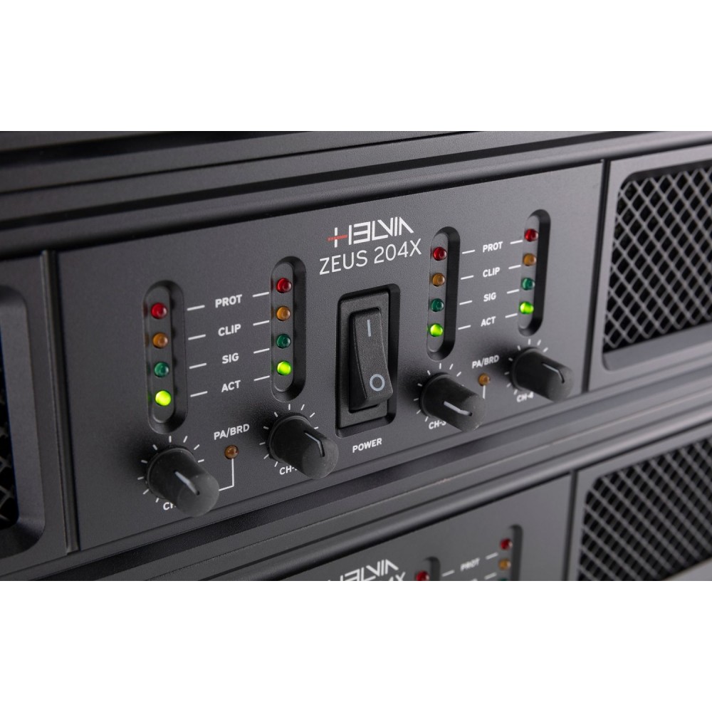 HELVIA ZEUS 204X | Τετρακάναλος Ενισχυτής 4x 200W/8Ω & 300W/4Ω, με Crossover HELVIA ZEUS 204X | Τετρακάναλος Ενισχυτής 4x 200W/8Ω & 300W/4Ω, με Crossover