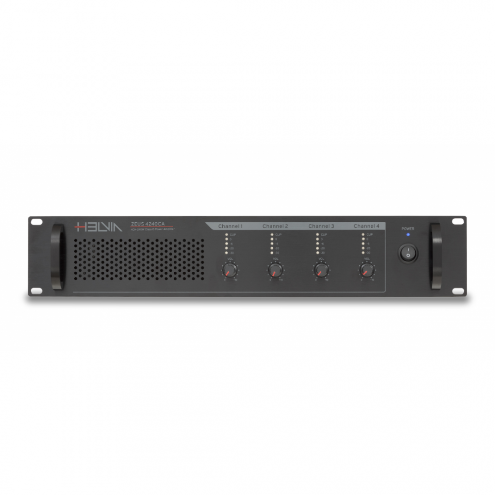HELVIA ZEUS 4240CA | Τετρακάναλος Τελικός Ενισχυτής 4x240W 100V/4Ω HELVIA ZEUS 4240CA | Τετρακάναλος Τελικός Ενισχυτής 4x240W 100V/4Ω