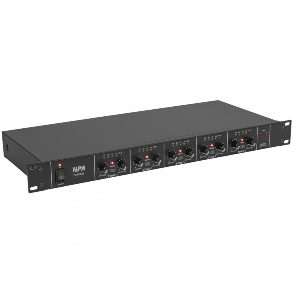 HPA ZONER25 | Matrix Mixer με 5 Stereo Zώνες HPA ZONER25 | Matrix Mixer με 5 Stereo Zώνες