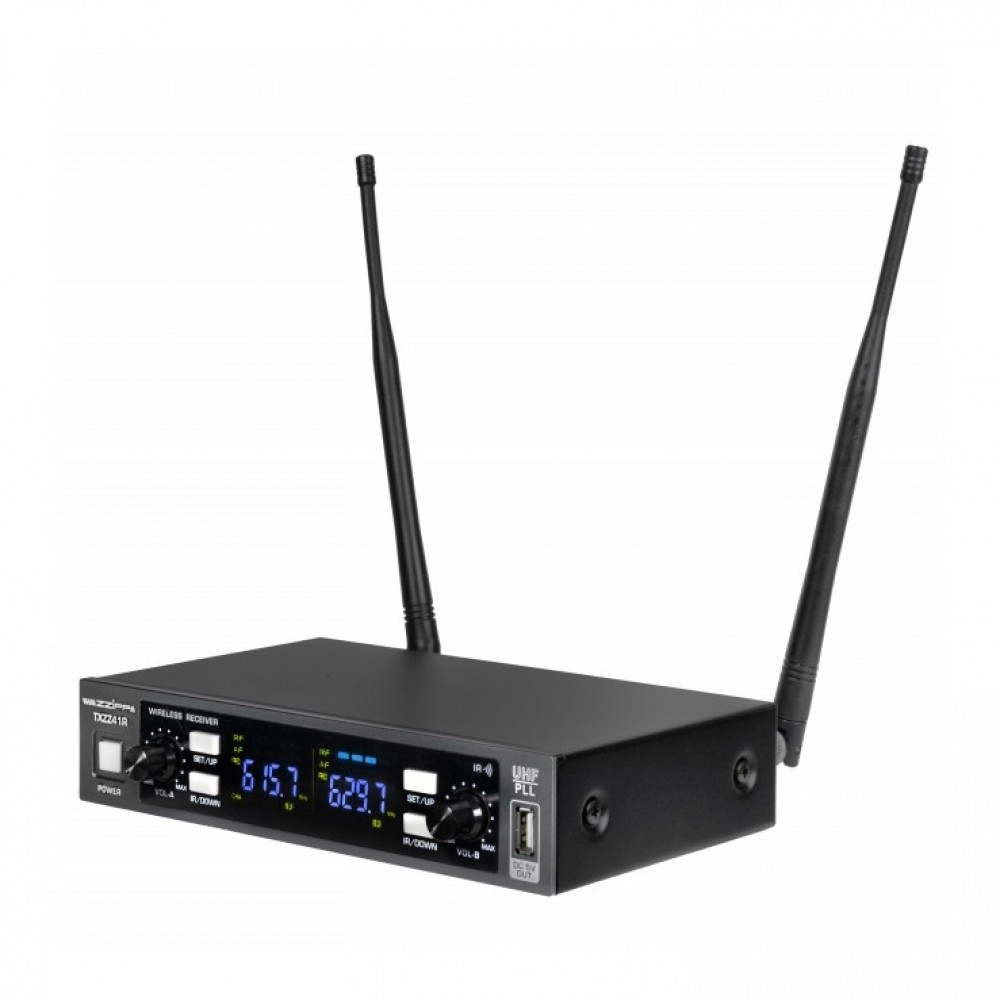 ZZiPP TXZZ416 | Σετ Διπλός Δέκτης, 2x Μικρόφωνα Πέτου, 2x Κεφαλής & 2x Bodypack 606-630MHz