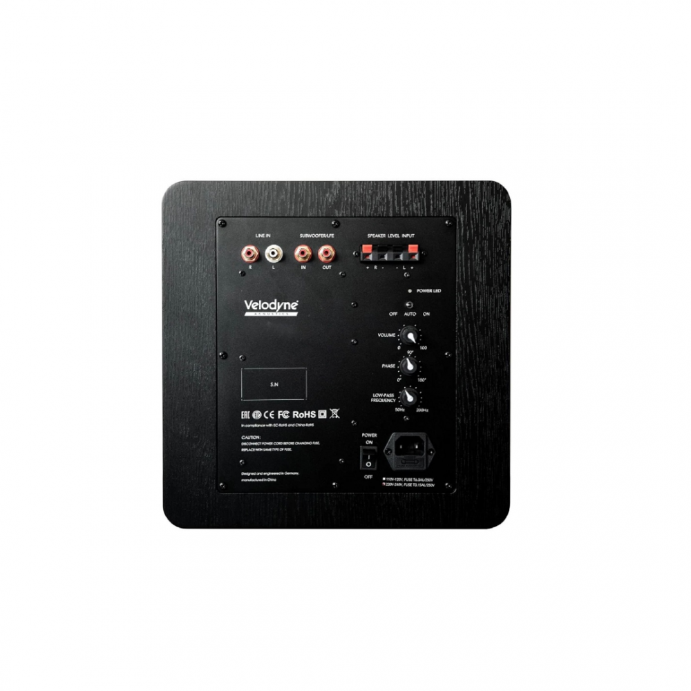 Velodyne Acoustics Deep Blue 8 Subwoofer 8'' 300W RMS Black Velodyne Acoustics Deep Blue 8 Subwoofer 8'' 300W RMS Black