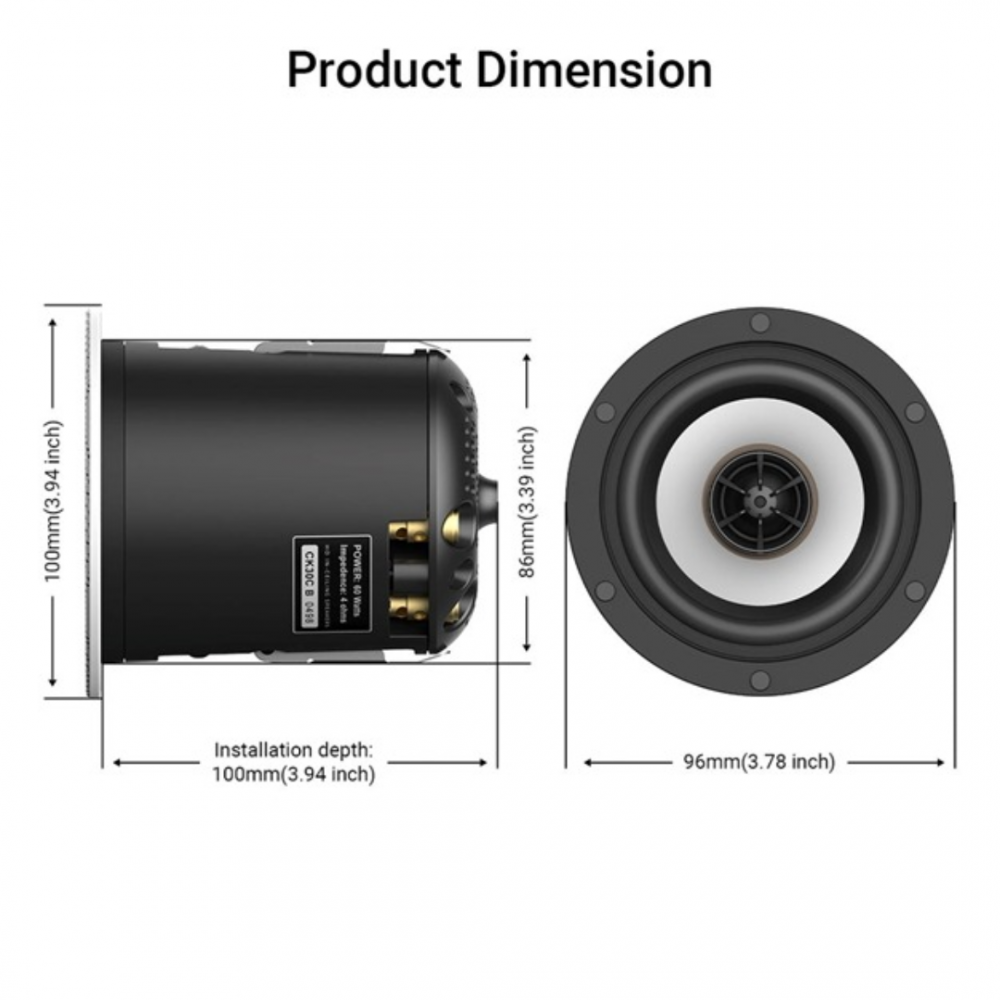 ARYLIC CK30C Aδιάβροχο Hχείο Οροφής 3'' 60W IP66 ARYLIC CK30C Aδιάβροχο Hχείο Οροφής 3'' 60W IP66
