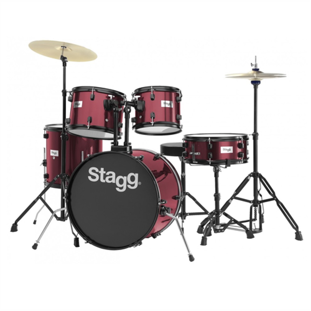 STAGG TIM120B WR Ακουστικό Drum Set με Πιατίνια STAGG TIM120B WR Ακουστικό Drum Set με Πιατίνια