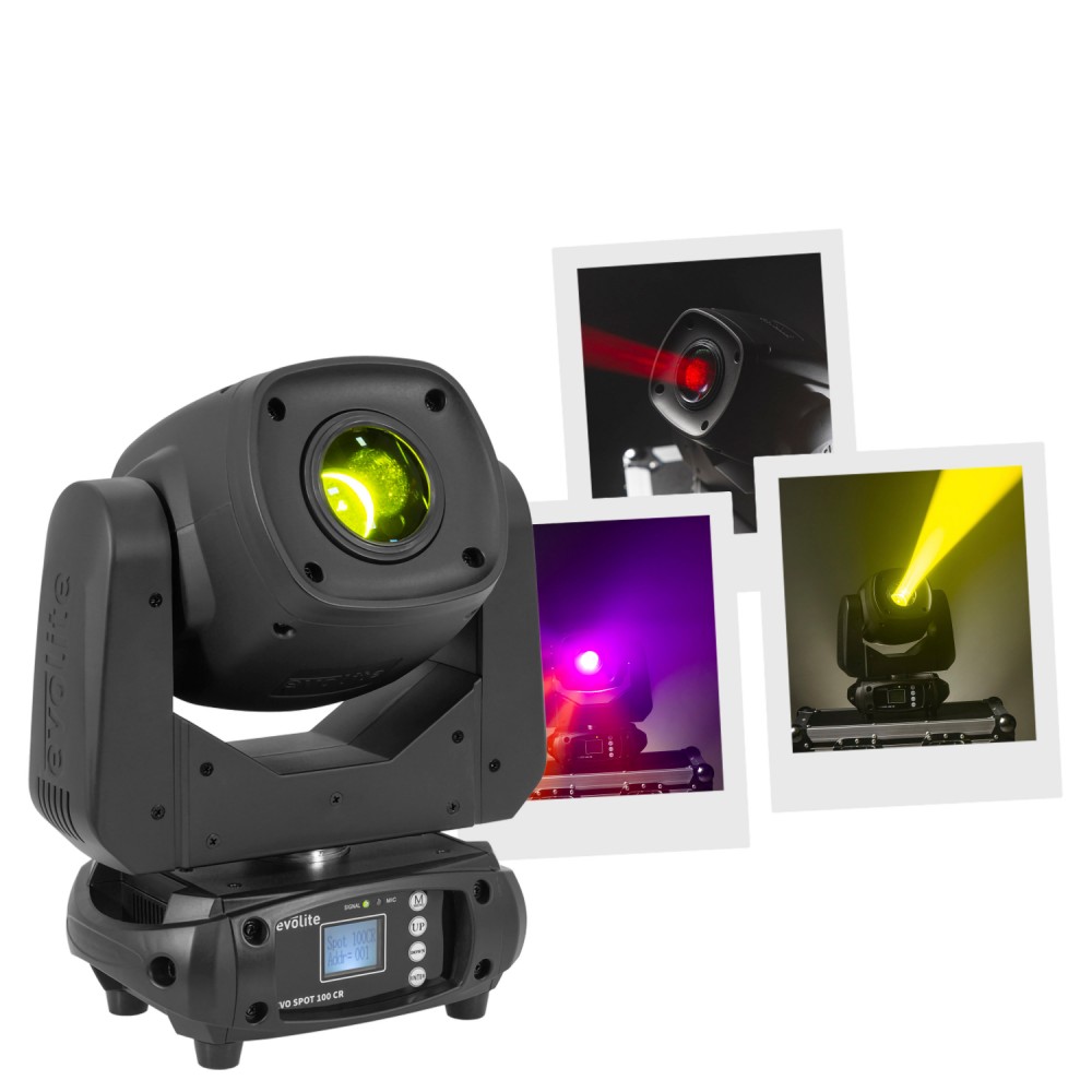 EVOLITE EVO SPOT 100CR | Κινούμενη Κεφαλή Spot 100W Led EVOLITE EVO SPOT 100CR | Κινούμενη Κεφαλή Spot 100W Led