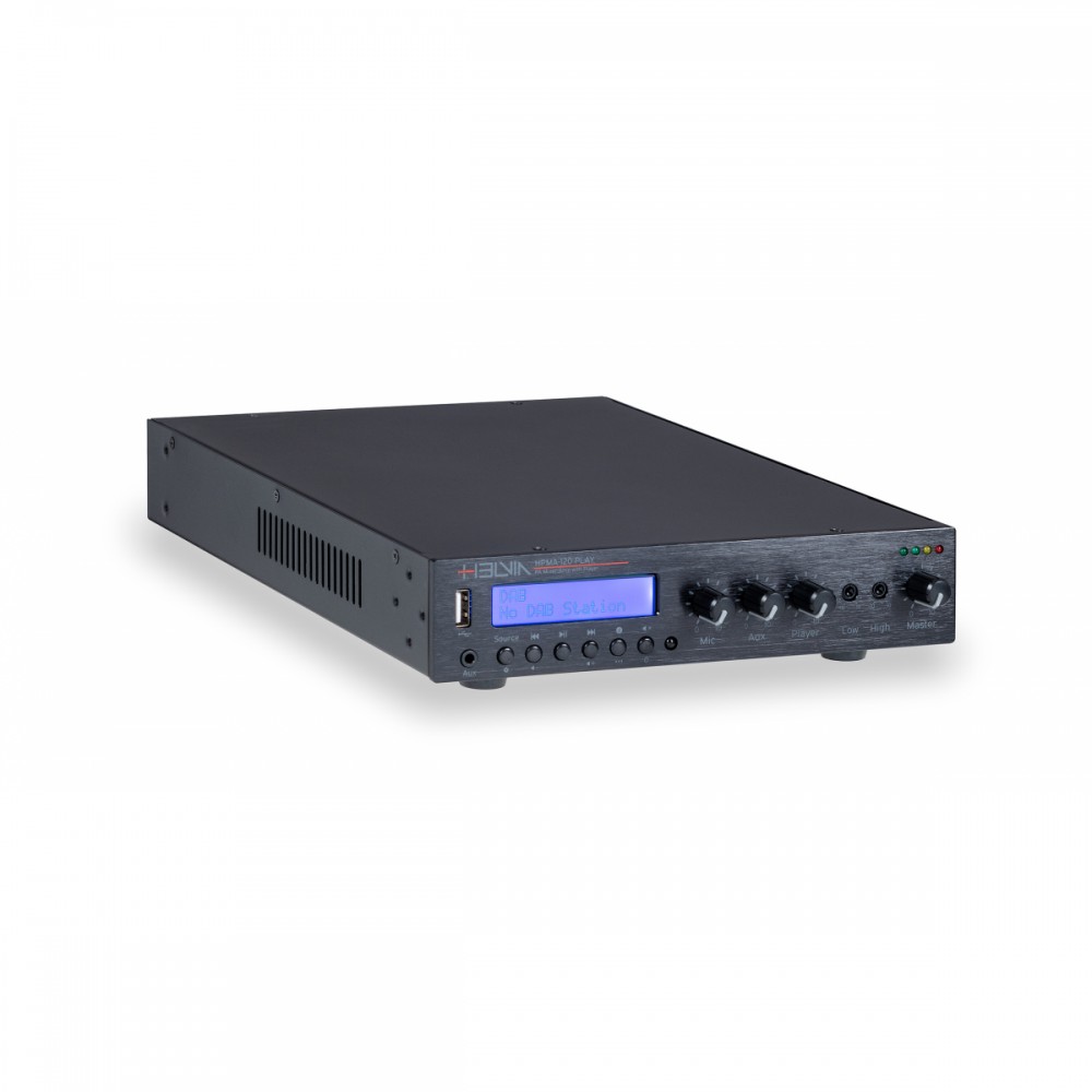 HELVIA HPMA120 PLAY | Ενισχυτής - Mixer 120W 100V/έως 2Ω, Class D, με DAB+, FM, USB, BT Player HELVIA HPMA120 PLAY | Ενισχυτής - Mixer 120W 100V/έως 2Ω, Class D, με DAB+, FM, USB, BT Player