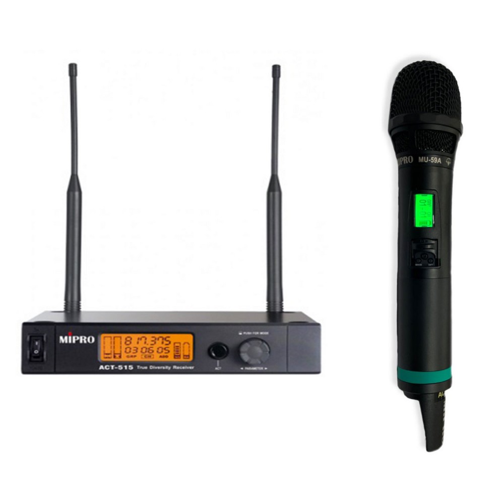 MIPRO ACT515H59 UHF 620-644 MHz | Σετ Δυναμικό Μικρόφωνο Χειρός ACT500H59 & Δέκτης ACT515