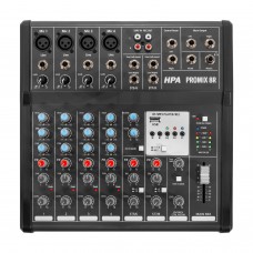 HPA PROMIX8R Κονσόλα Μίξης Ήχου με 8 Kανάλια, Bluetooth, USB & Effect HPA PROMIX8R Κονσόλα Μίξης Ήχου με 8 Kανάλια, Bluetooth, USB & Effect