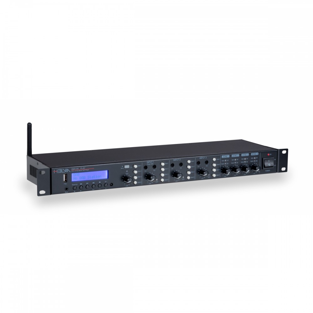 HELVIA HMX44 PLAY | Matrix Mixer 4x4 με Multi-Player HELVIA HMX44 PLAY | Matrix Mixer 4x4 με Multi-Player